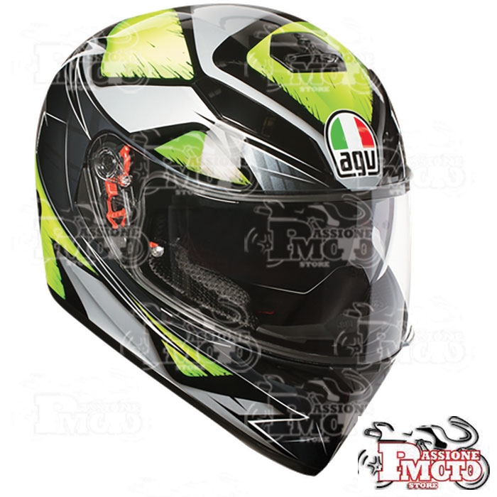 Casco AGV K-3 SV Multi Liquefy Grey-Yellow Fluo