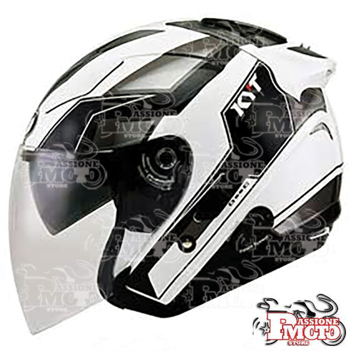 Casco KYT Hellcat GX-S White/GunMetal