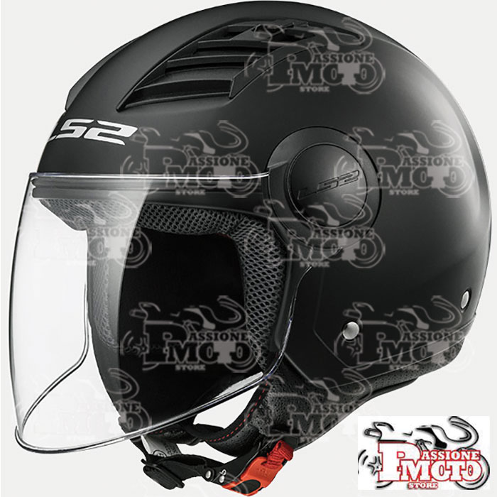 Casco Jet LS2 OF562 Airflow Matt Black Long