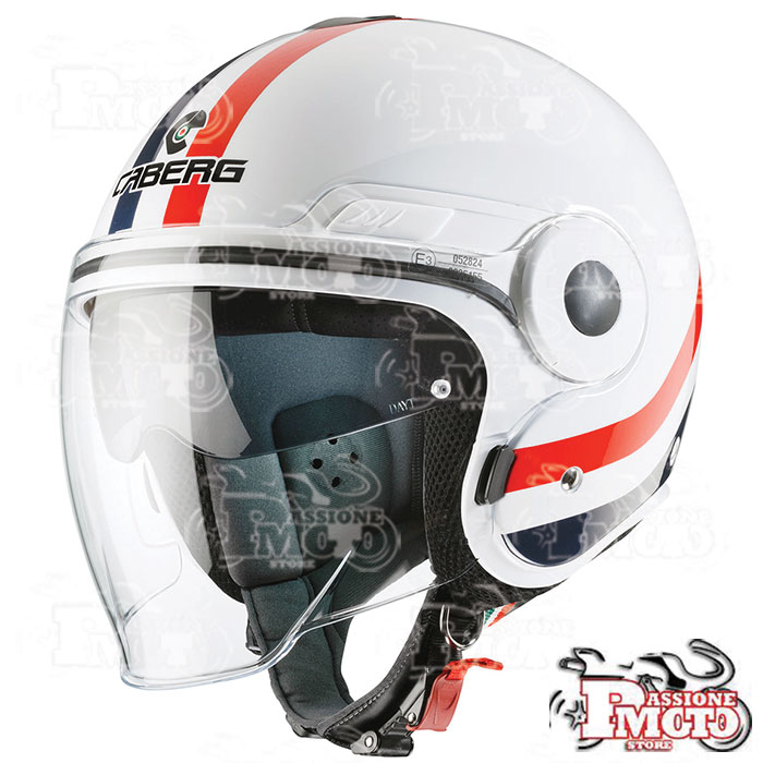 Casco Jet Caberg Uptown Chrono White/Blue/Red